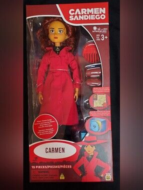 Carmen Sandiego Fashion Doll 15 Piece Accessories Kit Musical New Sealed Box